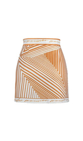 Irregular Print BelteD Skirts